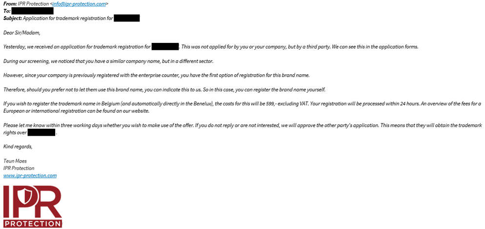Example Fraud e-mail (UK)